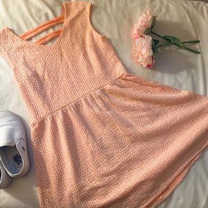 🎃 Peach Coral Summer Dress